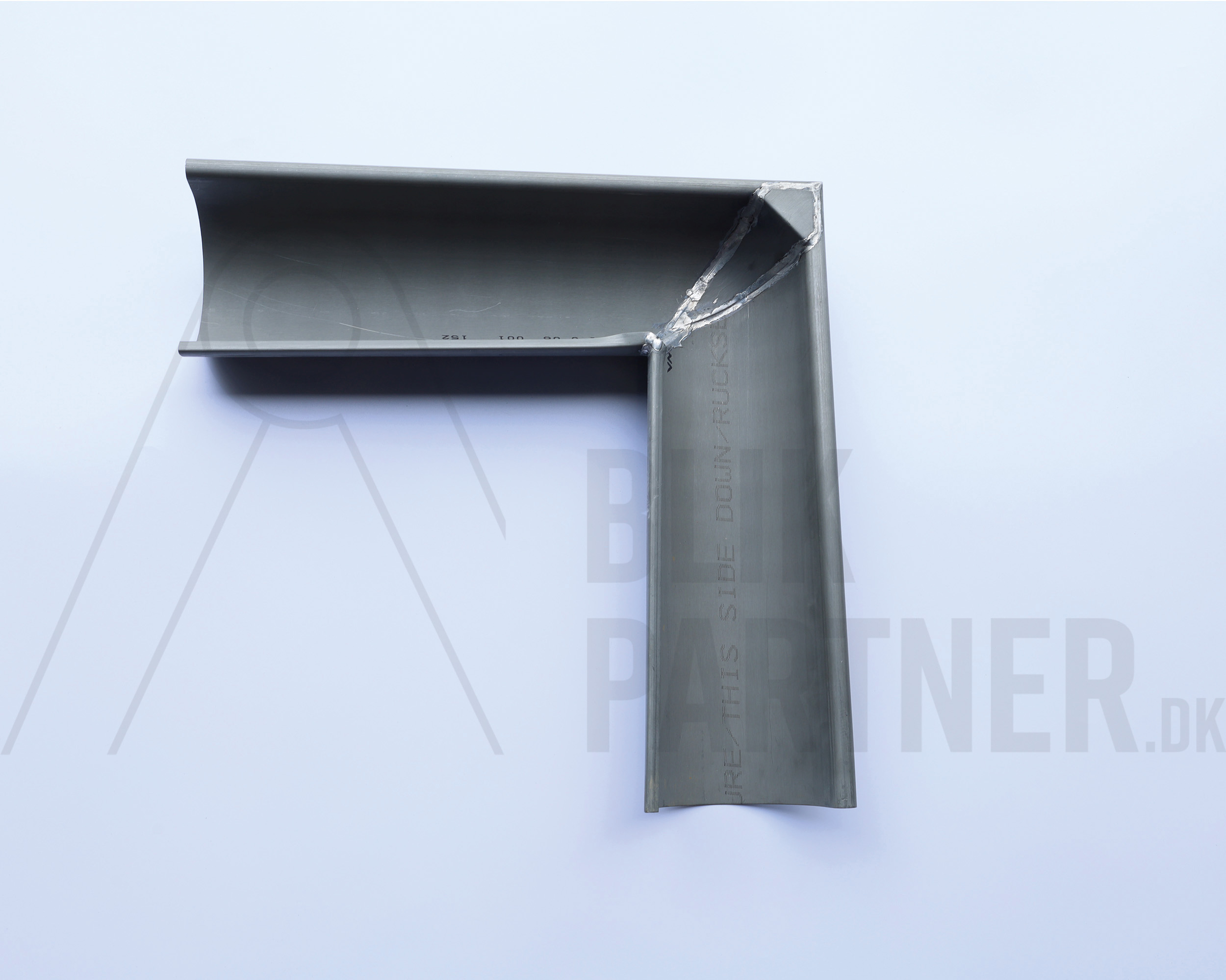 Gering, 1/2 rund, udv. 280(11"), 90°, Zink, VM Quartz, 0,70