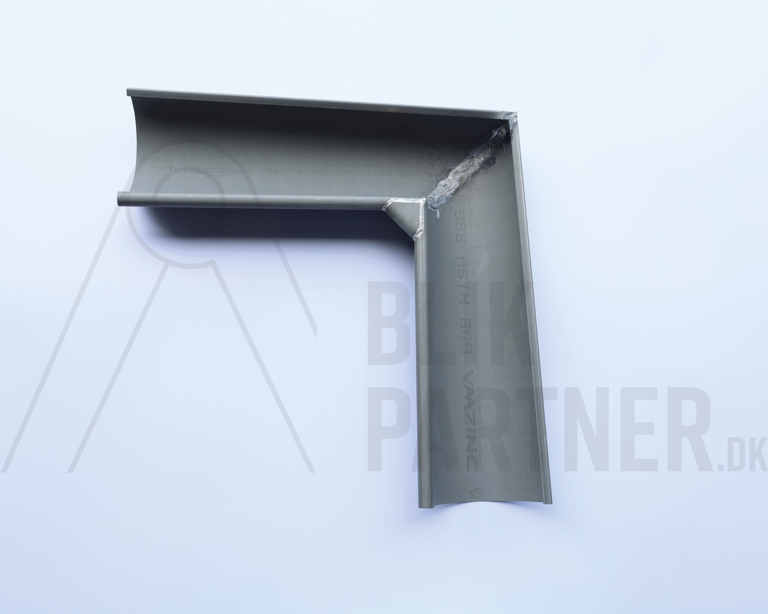 Gering, 1/2 rund, indv. 280(11"), 90°, Zink, VM Quartz, 0,70